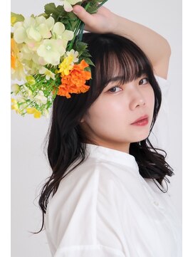 ヘアサロン ナノ(hair salon nano) 黒髪ロングのまとまりウェーブ