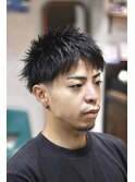 テーパーフェード×スパイキーショート
