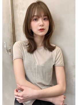 ロンドプロフィール 浦和(Lond profil) 顔まわりレイヤー外ハネ韓国風ヘア髪質改善浦和ボブ