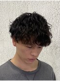 波巻きパーマ