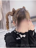 立体リボンツインテール/心斎橋ヘアセット