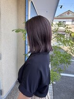 ワンネスヘアーサロン(oneness hair salon)&nbsp;ピンクバイオレットカラーボブ