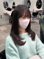 ジーニー 千葉(GENiE)&nbsp;韓国レイヤーカット/顔周り/ダークブラウン/古荘竜生