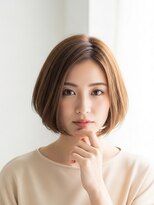 フープ 川越(hoop)&nbsp;透け感で魅せる丸みボブ川越/ショート/ボブ/ハイライト