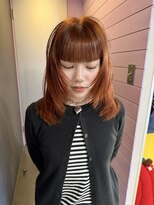 シリー(Silly) ブリーチなしオレンジブラウンとザクザクレイヤー