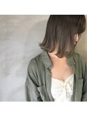 軽め切りっぱなしボブ＆カーキグレー人気◎