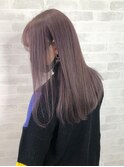 ラベンダーグレーで可愛いさとモードさをミックスに