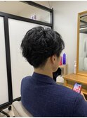 刈り上げマッシュナチュラルパーマ