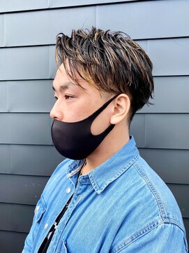 エクラヘア(ECLAT HAIR) ツーブロックアップバング×ハイライト