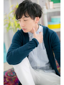 ミック 日暮里店(miq) デザイン性の高いランダムパーマくせ毛カットマッシュb1