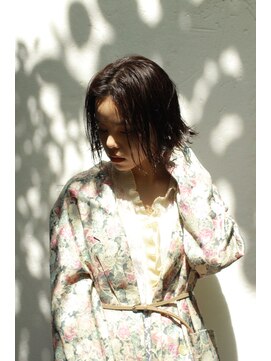 ブラウン (BROWN) 切りっぱなしウェットボブ