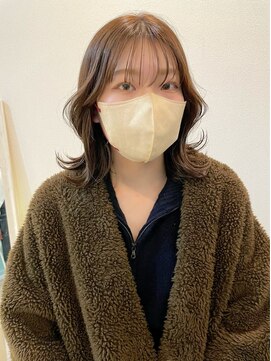 ウル(uLu.) 【顔周りカット】くびれヘア/韓国ヘア/ブラウングレージュ