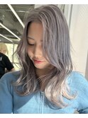保存必須【韓国ヘア】くびれレイヤーグレイアッシュ