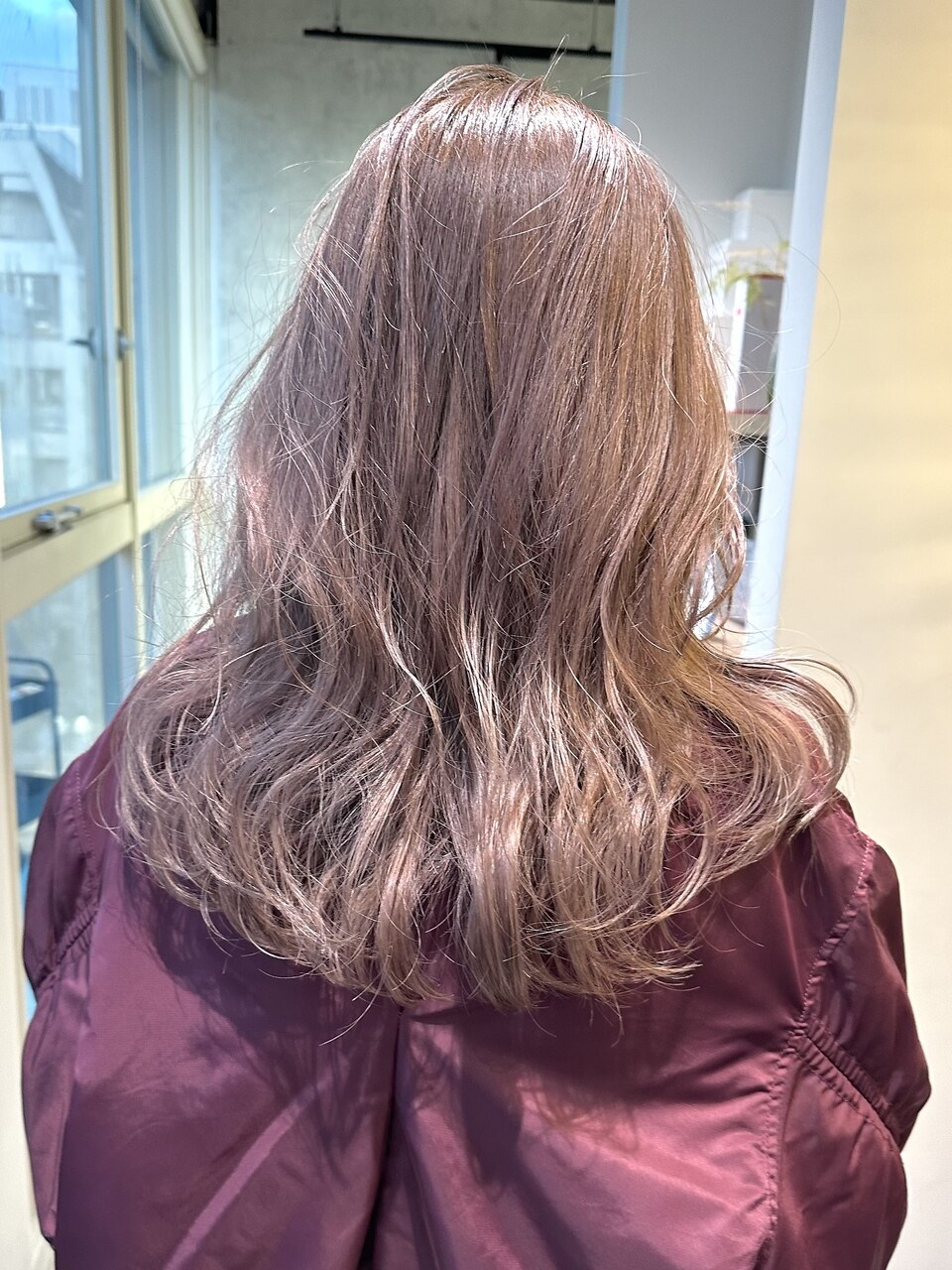 透明感ピンクベージュ/ブリーチ/表参道/原宿