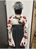 卒業式　袴着付け+ヘアセット