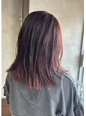 ピンクカラーがかわいいレイヤースタイル