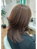 40代セミロングレイヤー