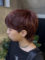ナループロアポンテ(Nalu pu loa PONTE)&nbsp;ショートウルフカットメンズウルフマレット赤髪ダブルカラー