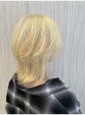 透明感抜群ダブルカラーブリーチハイトーンカラー