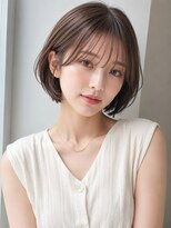 ミリール (Mireel) 丸顔さんの小顔ショートボブ/艶髪シアーブラウン
