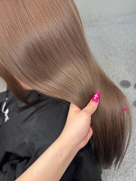 ペレ 原宿(PELE) ダークパープルナチュラルショート夏のヘアアレンジ原宿