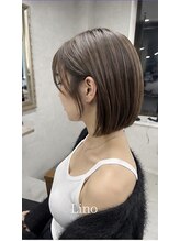 リノヘア(Lino)&nbsp;お洒落ボブ/切りっぱなしボブ/ストレートボブ/ハイライトカラー