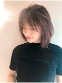 モーヴベージュ_マニッシュショートネイビーカラーフレンチボブ