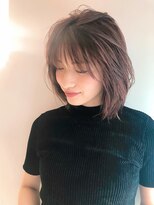 ヌイ 横浜(nui)&nbsp;モーヴベージュ_マニッシュショートネイビーカラーフレンチボブ