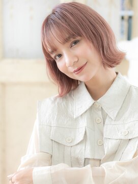 モッズ ヘア 福岡姪浜店(mod's hair) mod's姪浜/ミルクティーピンクフレンチカジュアル外ハネボブb