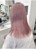 ブリーチダブルカラーピンクベージュイルミナカラーハイトーン