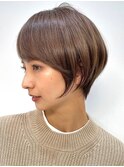 30代40代大人女性/前髪ありショートボブ/ショートヘア/髪質改善