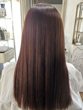 リルウヘアー ドット バイ アミューラ(Lilou hair.by Amulla) カラー+髪質改善ストレート