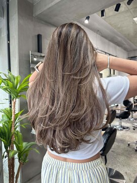 アポロ 横浜駅店(apollo) バレイヤージュハイライトシャドールーツダブルカラーレイヤー