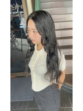 アヴァンス 天王寺店(AVANCE.) 【ロングレイヤー】×【就活グレージュ】