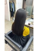 オリーブベージュイルミナカラー暗髪ダメージレスカラーTOKIO