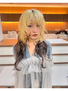 アトリエノエラ(Atelier Noella) 残留などがある方に毛先デザインカラー【山本】