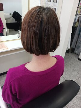 サンひまわり 高来店 ブラウンカラーのボブスタイル