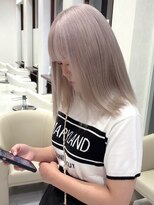 アース コアフュールボーテ 熊谷店(EARTH coiffure beaute) ホワイトベージュ_ハイトーン_ダブルカラー_ケアブリーチ
