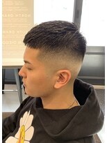 クフィア メンズヘアー カンポ 難波店(CUFFIA MEN'S HAIR CAMPO)&nbsp;スパイキーショートツーブロックフェードカットマンバンヘア