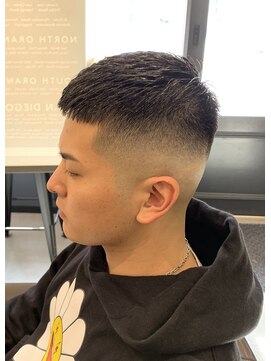 クフィア メンズヘアー カンポ 難波店(CUFFIA MEN'S HAIR CAMPO) スパイキーショートツーブロックフェードカットマンバンヘア