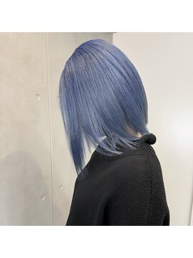 レオクマ(REOKUMA) ブルー/ブルーシルバー/こなれボブ/ブリーチ