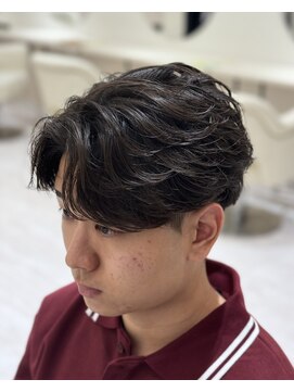 バース 梅田中崎町店(BIRTH) ニュアンスパーマセンターパートフェザーパーマワンカールパーマ