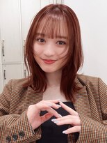 ガーデンヨコハマ(GARDEN YOKOHAMA)&nbsp;ダークレッド ブリーチなし コーラルオレンジ ラウンドバング