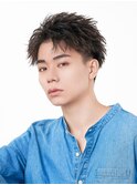 スパイキーショート/フェザーパーマ/メンズパーマ/アップバング