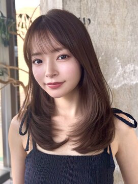 ロビー 表参道(ROBBY) ミディアムレイヤーカット/30代40代50代/顔周りカットくびれヘア