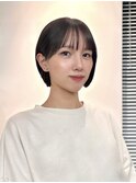 切りっぱなしボブ、小顔ボブ、ミニボブ
