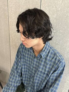 ニアウ 太田店(Niau) メンズ大人ロングニュアンスパーマ質感重視シャドウパーマ