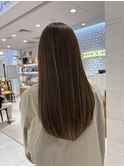 グレージュ/ロング/オレンジ消し/アベダカラー/透明感/艶