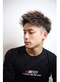心斎橋ツイストスパイラル波巻きスペインカールフェザーマッシュ