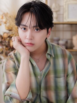 カバーヘア ブリス 川口(COVER HAIR bliss) ツーブロック黒髪小顔シースルーラウンドマッシュ20代30代a川口